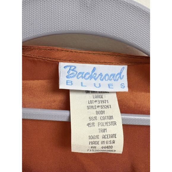 Backroad Blues Christmas Tapestry Vest Large Holiday Gingerbread USA - Picture 3 of 4